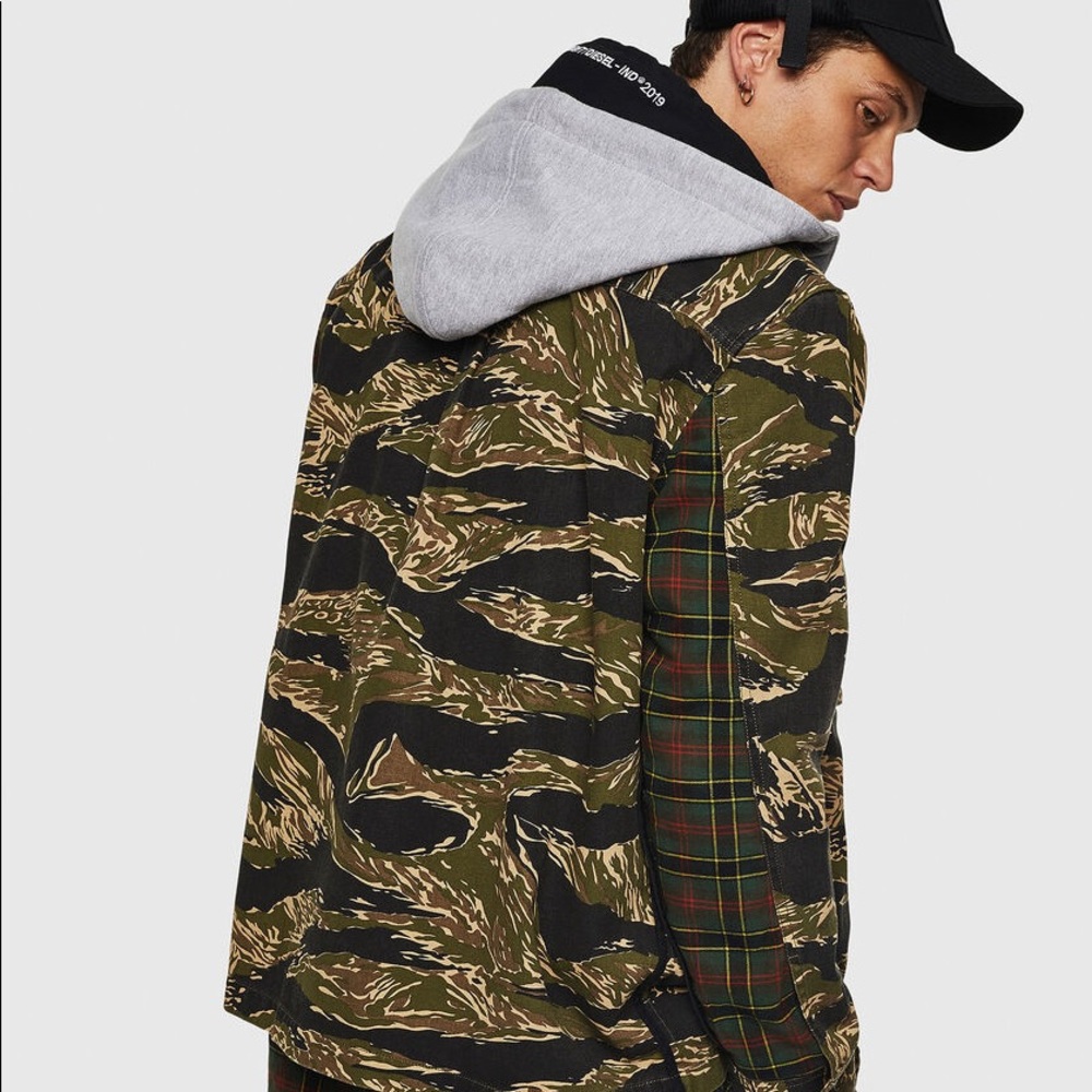 Diesel S-KUTUZOV Layered Effect Military Overshirt